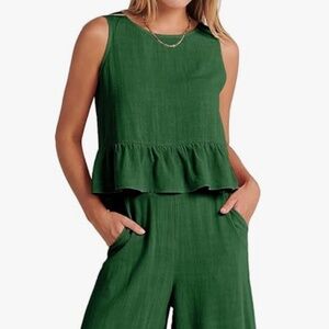 Green Tank & Pant Set